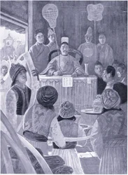 Siamese paying tribute to the emperor of China